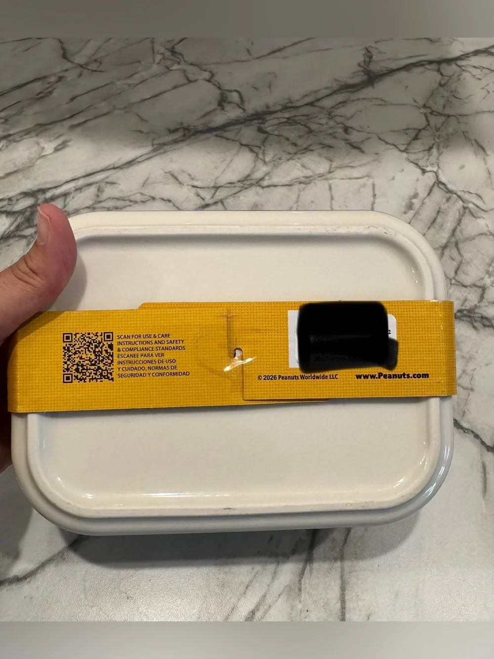 Peanuts Snoopy & Lucy “Chow Time” Stoneware Lunch Box 32 oz